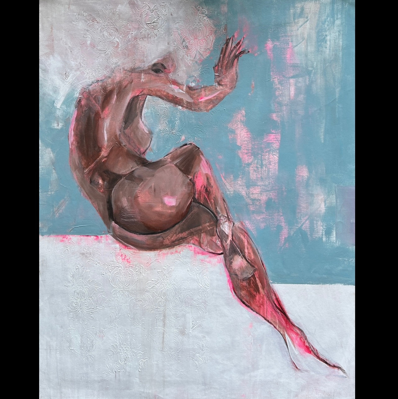 SOLD:: ORIGINAL CANVAS PAINTING 28”x36”:: Cloud Nude