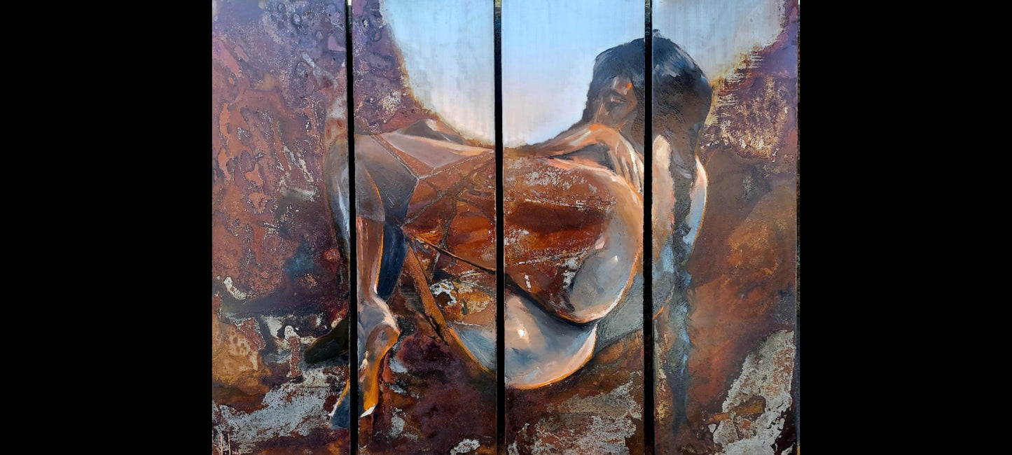 ORIGINAL STEEL + RUST ART "Dreaming"