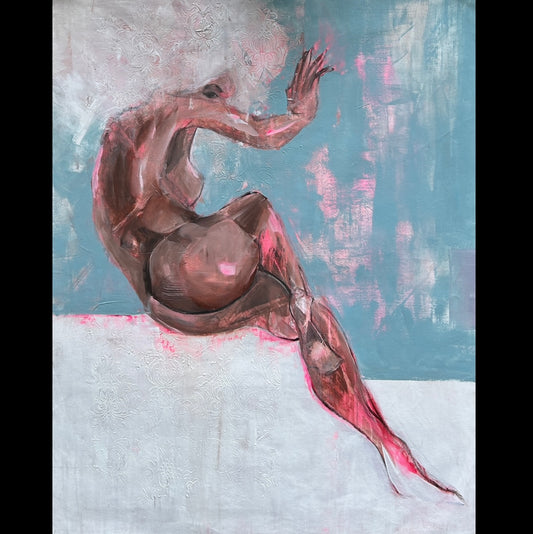 SOLD:: ORIGINAL CANVAS PAINTING 28”x36”:: Cloud Nude
