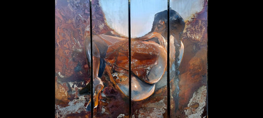 ORIGINAL STEEL + RUST ART "Dreaming"