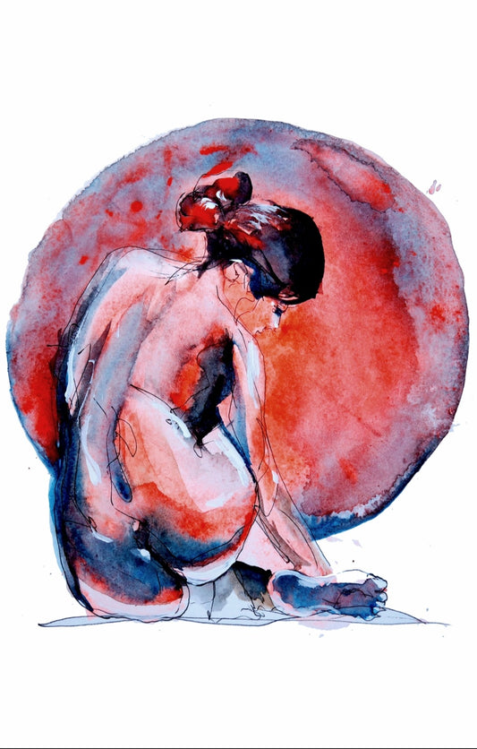 Textured & Signed Giclée Print :: Nude Moon