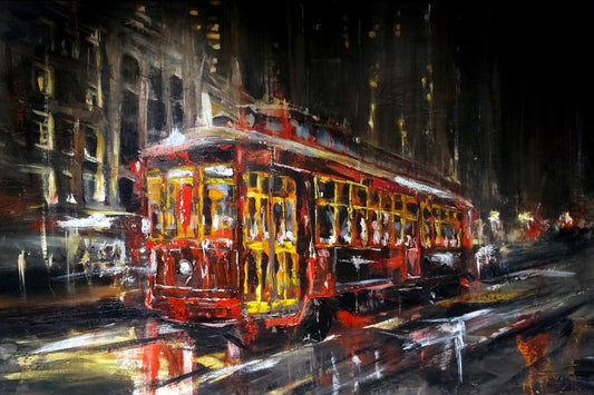 Textured & Signed Giclée Print :: Streetcar